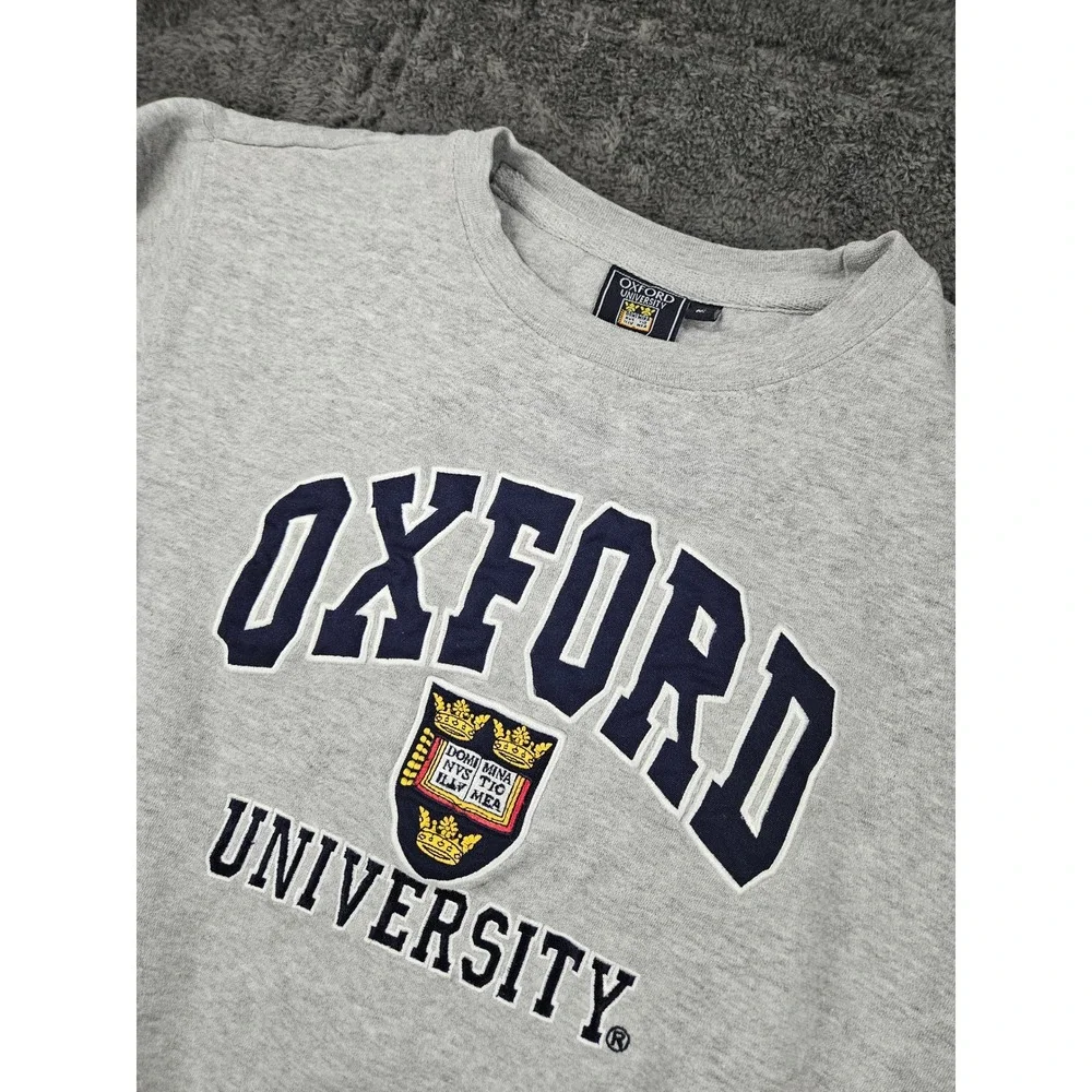 Oxford University Sweatshirt Mens Medium Gray Official Merchandise Crewneck Logo